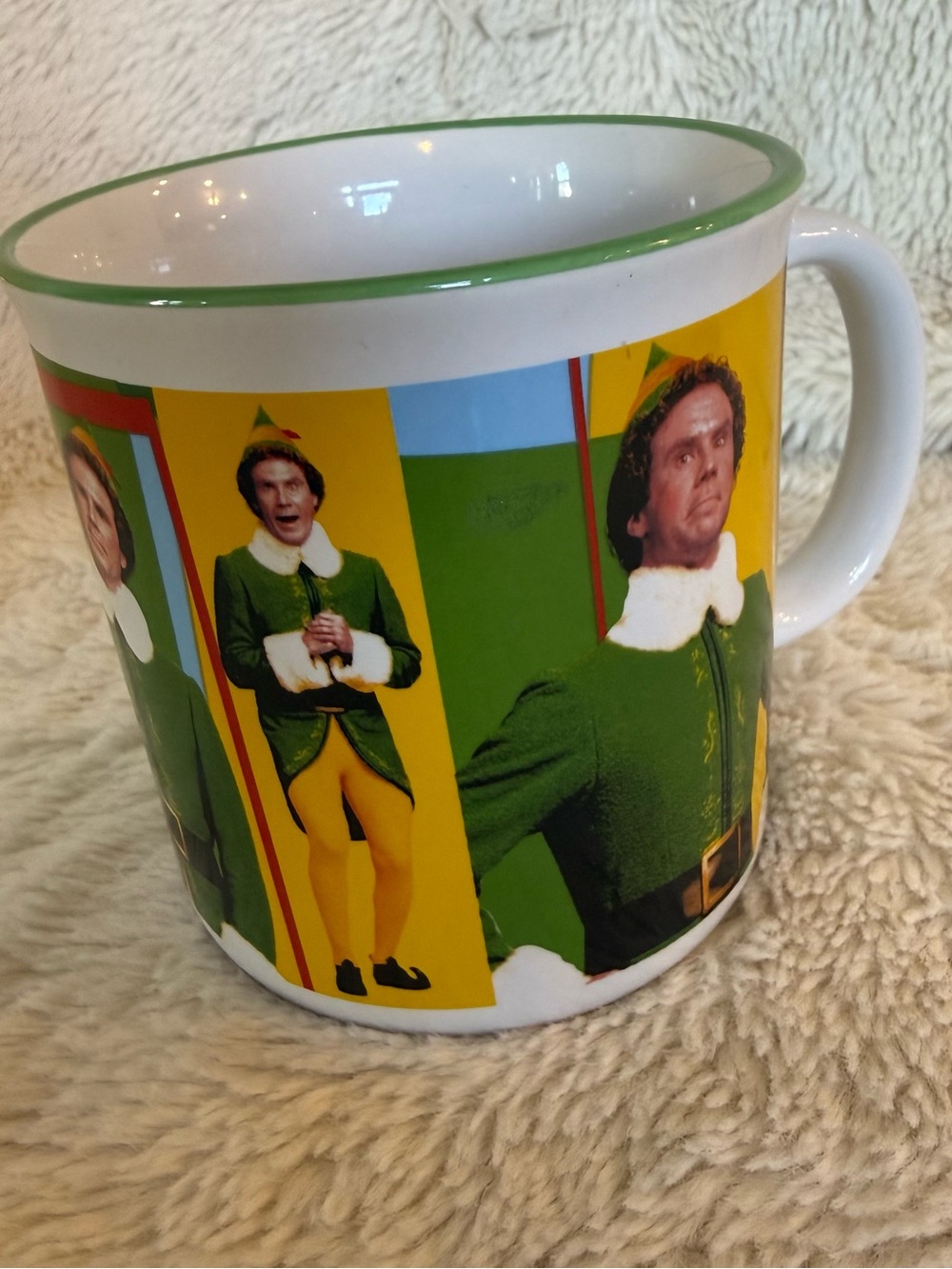 Buddy the ELF Cottonheaded Ninny Muggins Ceramic Christmas Coffee Mug 12 Oz